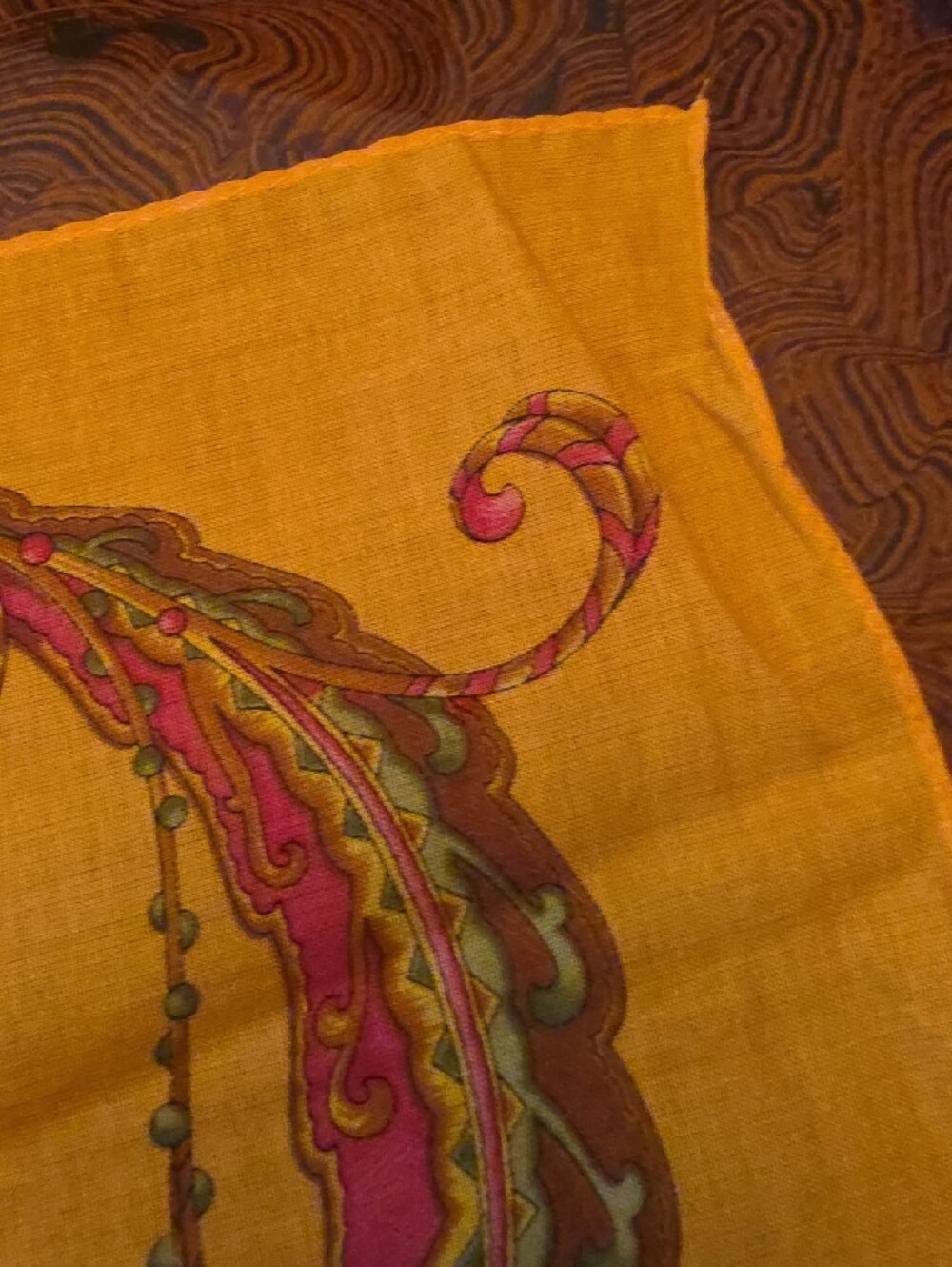 Salvatore Ferragamo Yellow Multicolor 100% Cotton with Animal and Scroll Motif - Picture 6 of 8